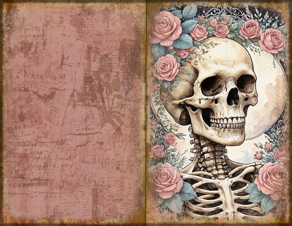Journal Spreads: 75 Open Book Planner Pages - GOTHIC ANATOMY THEATRE - Commercial Use — image 46