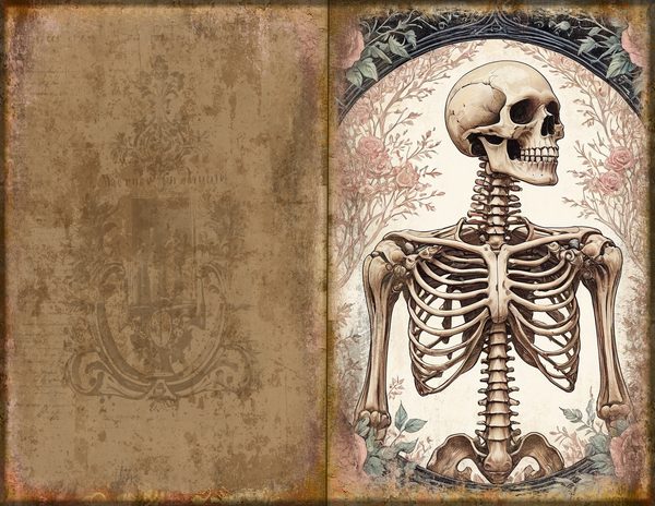 Journal Spreads: 75 Open Book Planner Pages - GOTHIC ANATOMY THEATRE - Commercial Use — image 48