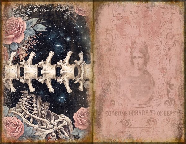 Journal Spreads: 75 Open Book Planner Pages - GOTHIC ANATOMY THEATRE - Commercial Use — image 49