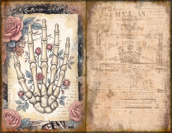 Journal Spreads: 75 Open Book Planner Pages - GOTHIC ANATOMY THEATRE - Commercial Use — image 50