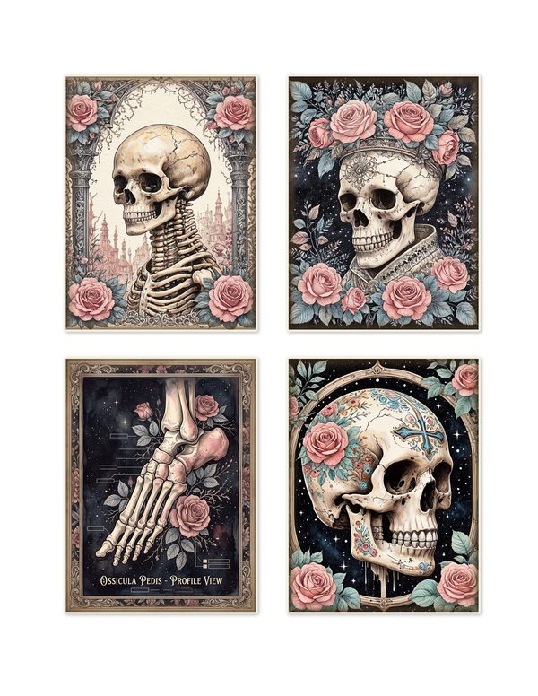 Ephemera Kit: 77 Printable Cards, Tags and Word Strips - GOTHIC ANATOMY THEATRE - Commercial Use — image 3