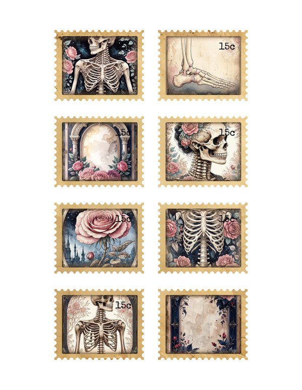 Ephemera Kit: 77 Printable Cards, Tags and Word Strips - GOTHIC ANATOMY THEATRE - Commercial Use — image 35