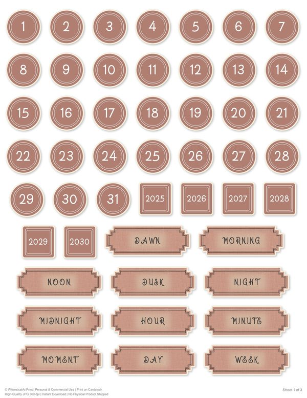 Ephemera Kit: 77 Printable Cards, Tags and Word Strips - GOTHIC ANATOMY THEATRE - Commercial Use — image 50
