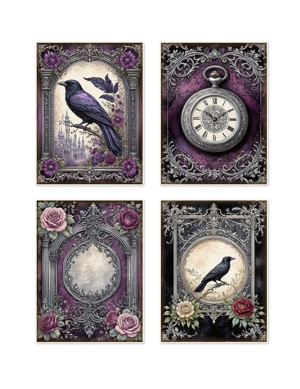 Ephemera Kit: 77 Printable Cards, Tags and Word Strips - RAVEN AND ROSE - Commercial Use — image 3