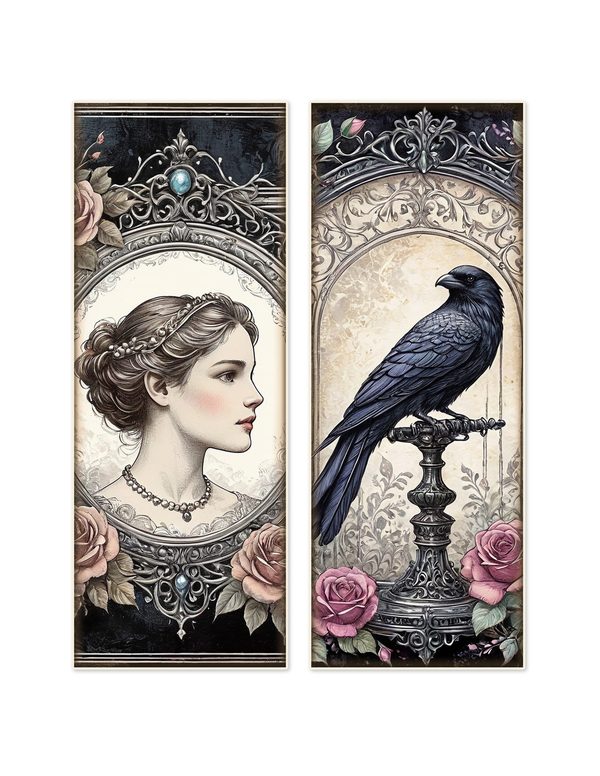 Ephemera Kit: 77 Printable Cards, Tags and Word Strips - RAVEN AND ROSE - Commercial Use — image 5