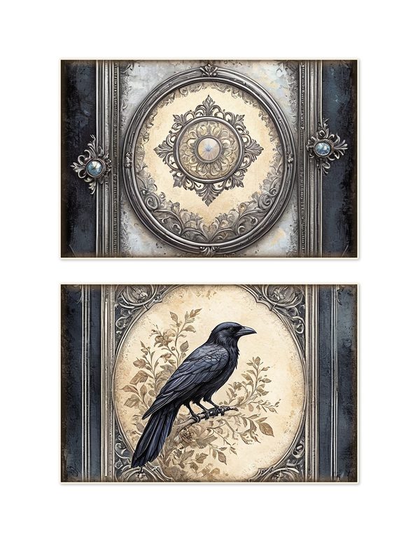 Ephemera Kit: 77 Printable Cards, Tags and Word Strips - RAVEN AND ROSE - Commercial Use — image 7