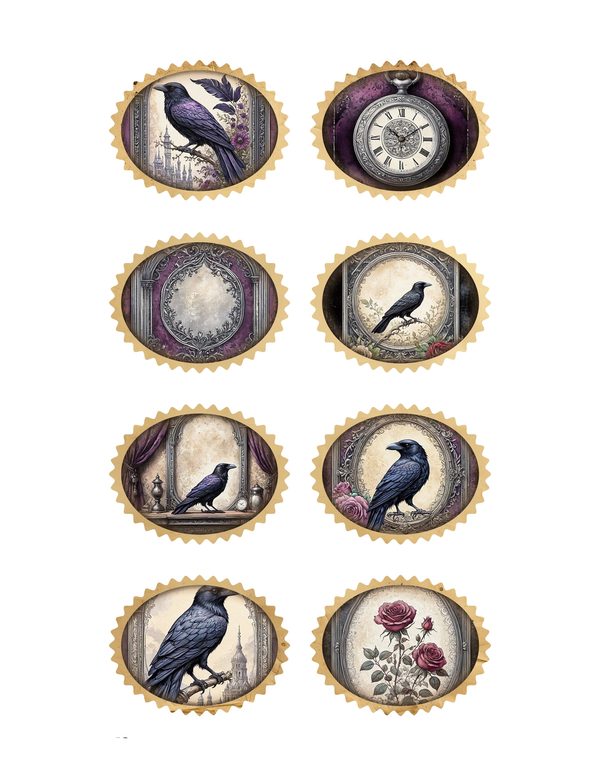 Ephemera Kit: 77 Printable Cards, Tags and Word Strips - RAVEN AND ROSE - Commercial Use — image 33
