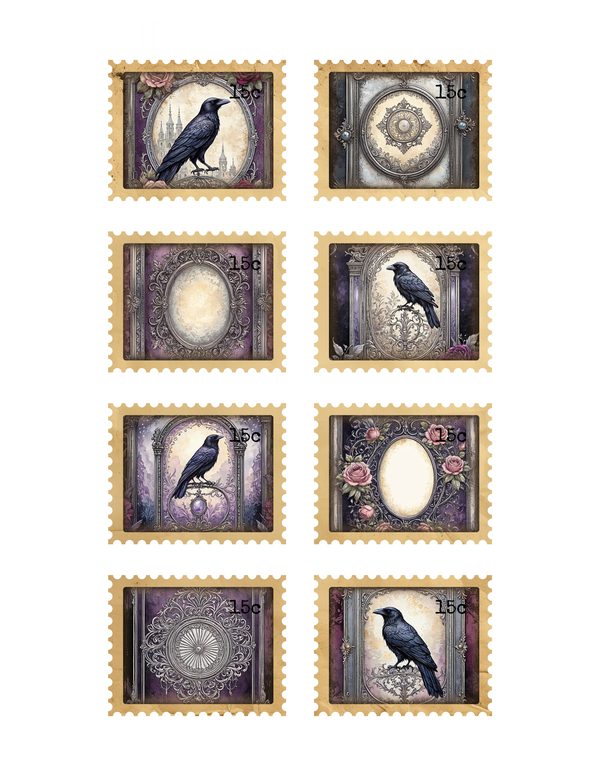 Ephemera Kit: 77 Printable Cards, Tags and Word Strips - RAVEN AND ROSE - Commercial Use — image 35