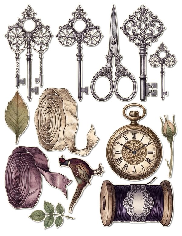 Ephemera Kit: 77 Printable Cards, Tags and Word Strips - RAVEN AND ROSE - Commercial Use — image 42