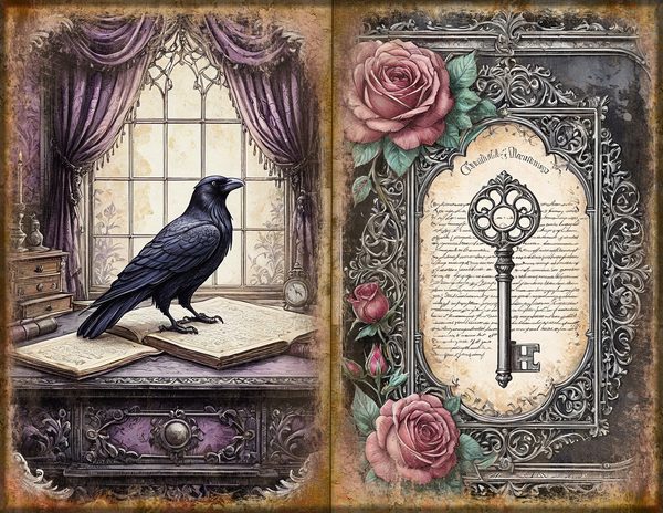 Journal Spreads: 75 Open Book Planner Pages - RAVEN AND ROSE - Commercial Use — image 3