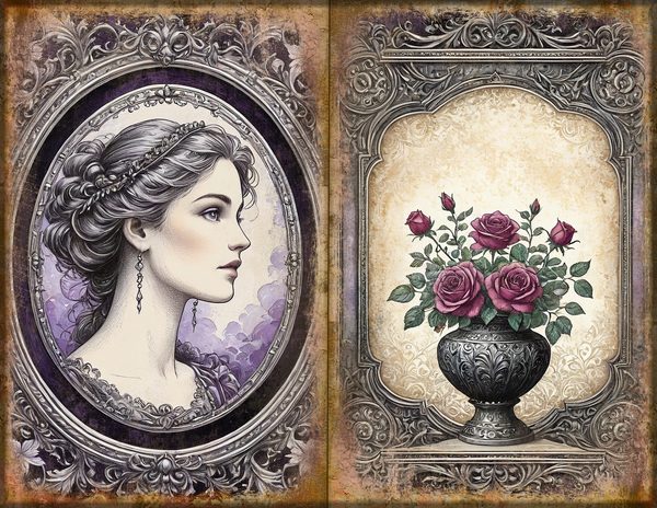 Journal Spreads: 75 Open Book Planner Pages - RAVEN AND ROSE - Commercial Use — image 5