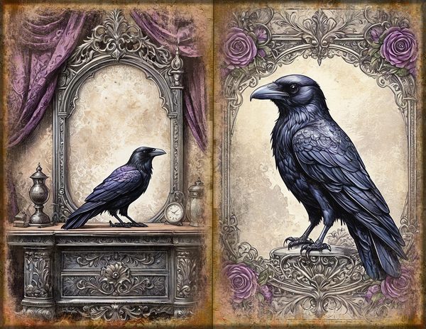 Journal Spreads: 75 Open Book Planner Pages - RAVEN AND ROSE - Commercial Use — image 9