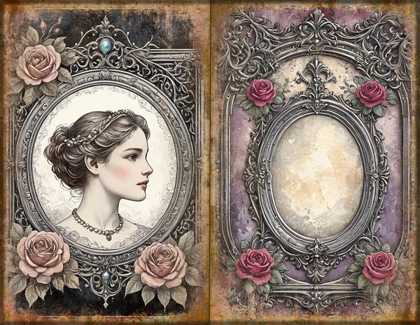 Journal Spreads: 75 Open Book Planner Pages - RAVEN AND ROSE - Commercial Use — image 13