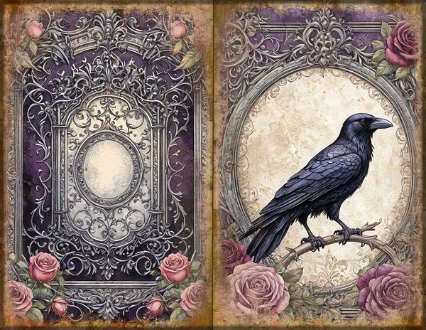 Journal Spreads: 75 Open Book Planner Pages - RAVEN AND ROSE - Commercial Use — image 15