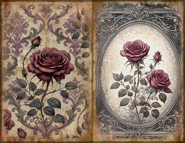 Journal Spreads: 75 Open Book Planner Pages - RAVEN AND ROSE - Commercial Use — image 24