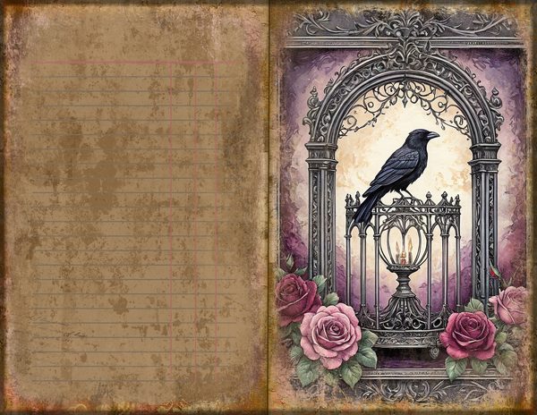 Journal Spreads: 75 Open Book Planner Pages - RAVEN AND ROSE - Commercial Use — image 38