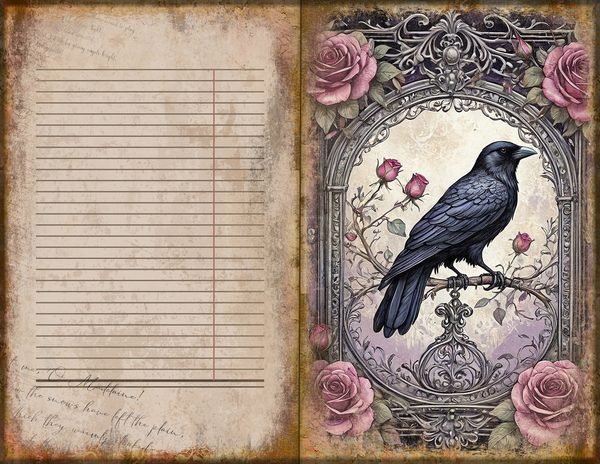 Journal Spreads: 75 Open Book Planner Pages - RAVEN AND ROSE - Commercial Use — image 39