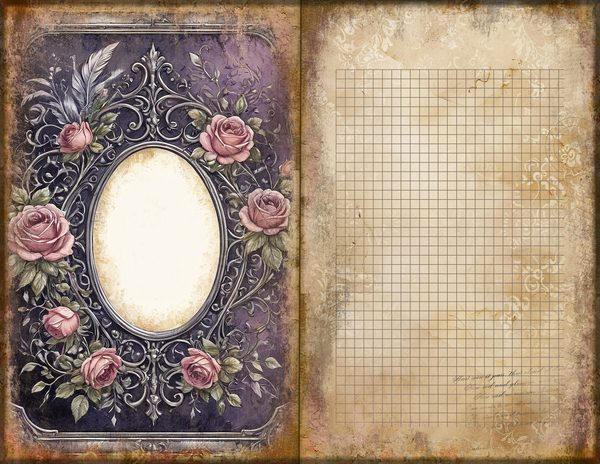 Journal Spreads: 75 Open Book Planner Pages - RAVEN AND ROSE - Commercial Use — image 45