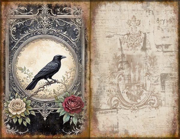 Journal Spreads: 75 Open Book Planner Pages - RAVEN AND ROSE - Commercial Use — image 46