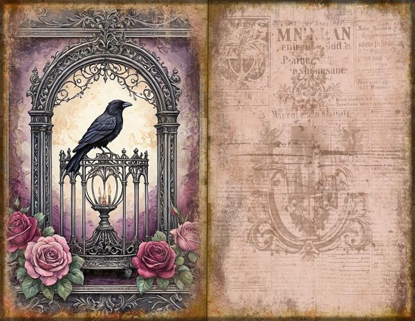 Journal Spreads: 75 Open Book Planner Pages - RAVEN AND ROSE - Commercial Use — image 49