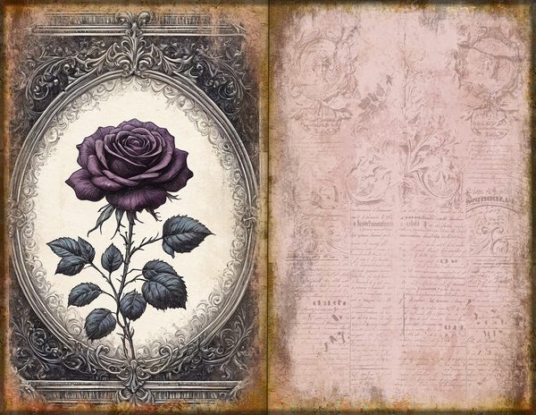 Journal Spreads: 75 Open Book Planner Pages - RAVEN AND ROSE - Commercial Use — image 51