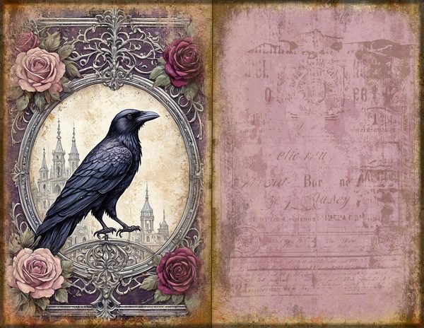 Journal Spreads: 75 Open Book Planner Pages - RAVEN AND ROSE - Commercial Use — image 55
