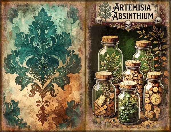 Junk Journal Spreads: 74 Open Book Planner Pages - Gothic Apothecary - Commercial Use — image 22