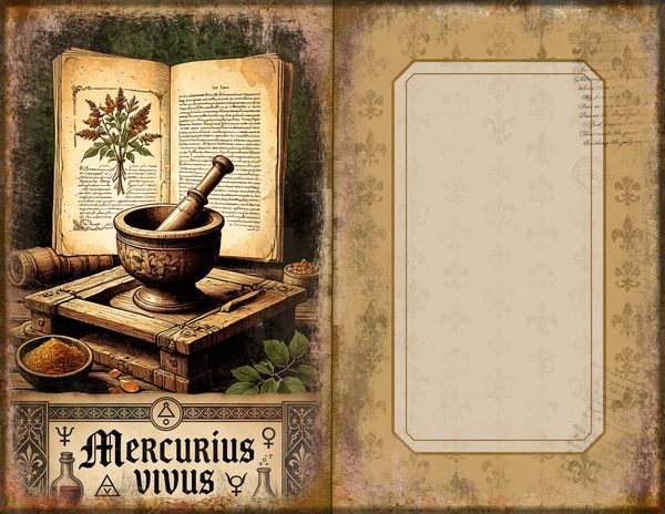Junk Journal Spreads: 74 Open Book Planner Pages - Gothic Apothecary - Commercial Use — image 32