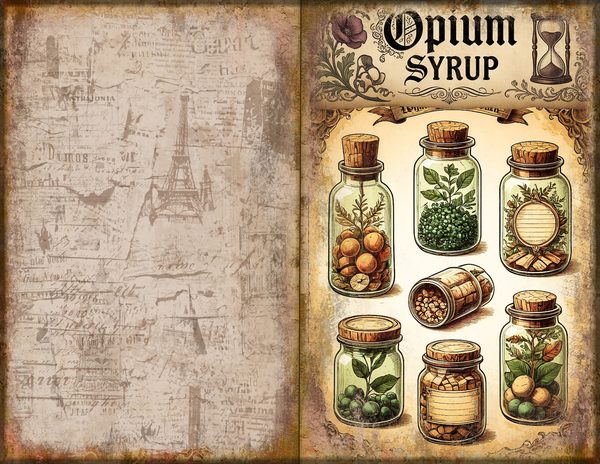 Junk Journal Spreads: 74 Open Book Planner Pages - Gothic Apothecary - Commercial Use — image 46