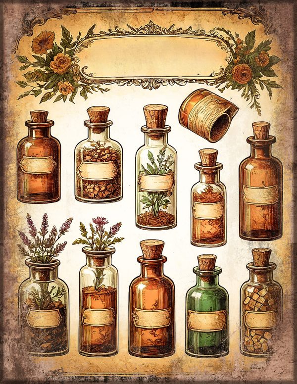 Junk Journal Pages: 150 Printable Sheets - Gothic Apothecary - Commercial Use — image 2
