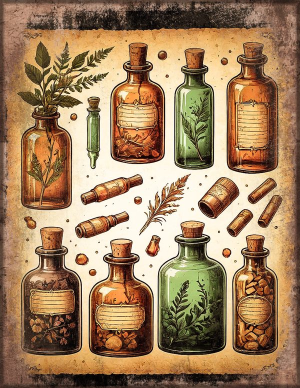 Junk Journal Pages: 150 Printable Sheets - Gothic Apothecary - Commercial Use — image 39