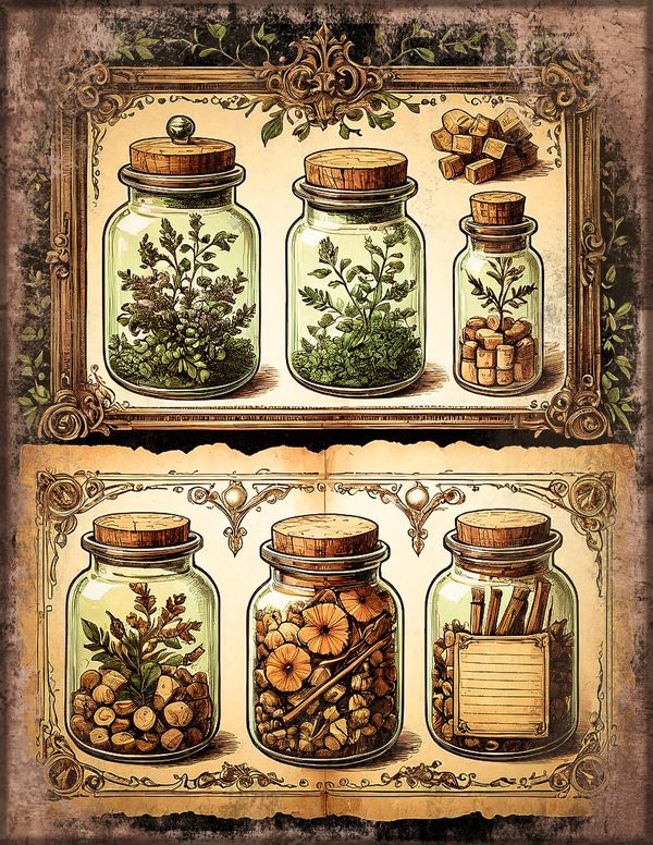 Junk Journal Pages: 150 Printable Sheets - Gothic Apothecary - Commercial Use — image 64