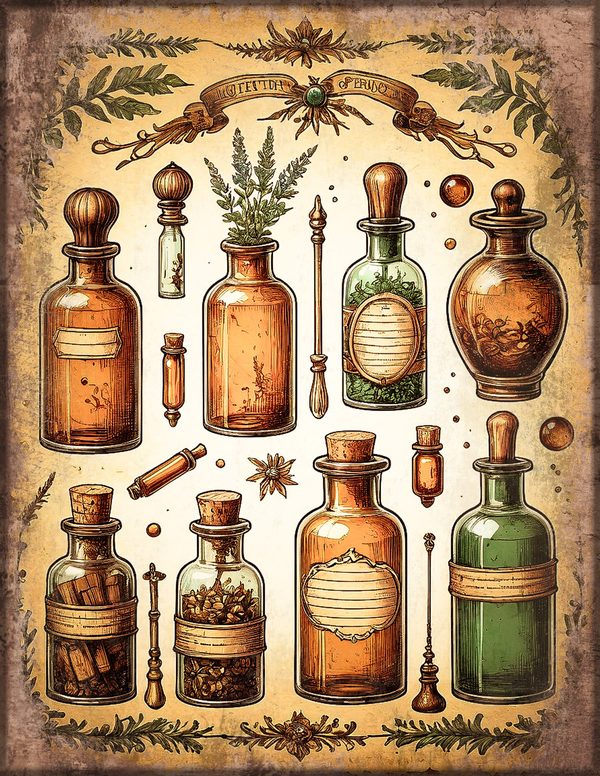 Junk Journal Pages: 150 Printable Sheets - Gothic Apothecary - Commercial Use — image 68