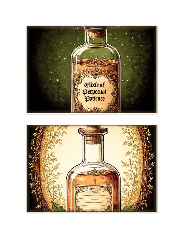 Ephemera Kit: 79 Printable Cards, Tags and Word Strips - Gothic Apothecary - Commercial Use — image 7
