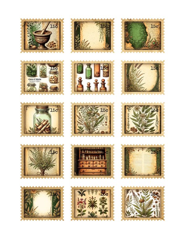 Ephemera Kit: 79 Printable Cards, Tags and Word Strips - Gothic Apothecary - Commercial Use — image 33