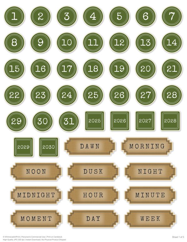 Ephemera Kit: 79 Printable Cards, Tags and Word Strips - Gothic Apothecary - Commercial Use — image 49