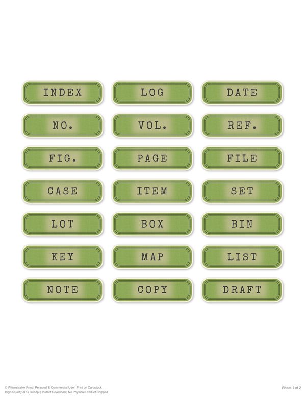 Ephemera Kit: 79 Printable Cards, Tags and Word Strips - Gothic Apothecary - Commercial Use — image 52