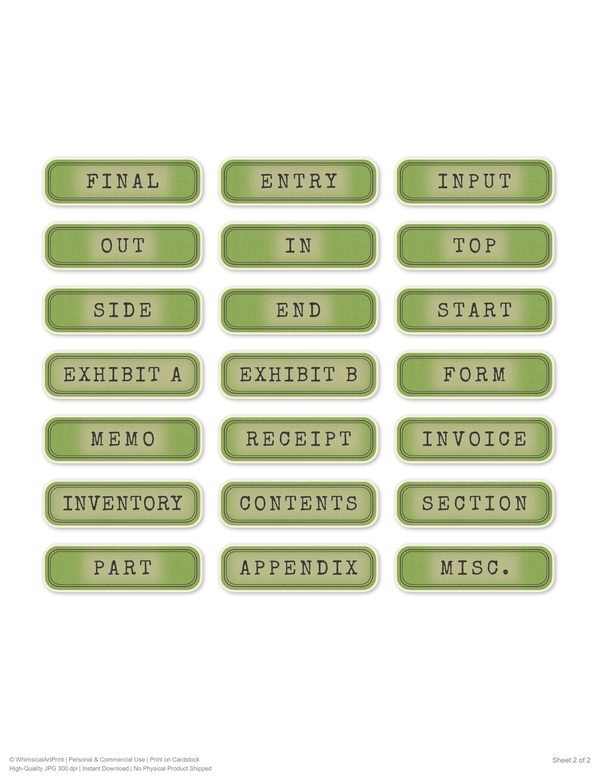 Ephemera Kit: 79 Printable Cards, Tags and Word Strips - Gothic Apothecary - Commercial Use — image 53