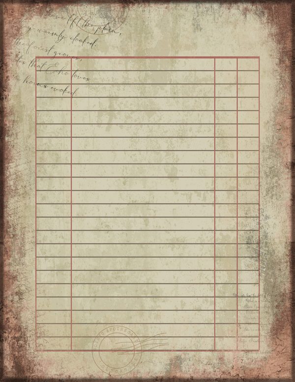 Journal Writing Pages: 50 Lined Frames and Textures - Gothic Apothecary - Commercial Use — image 2
