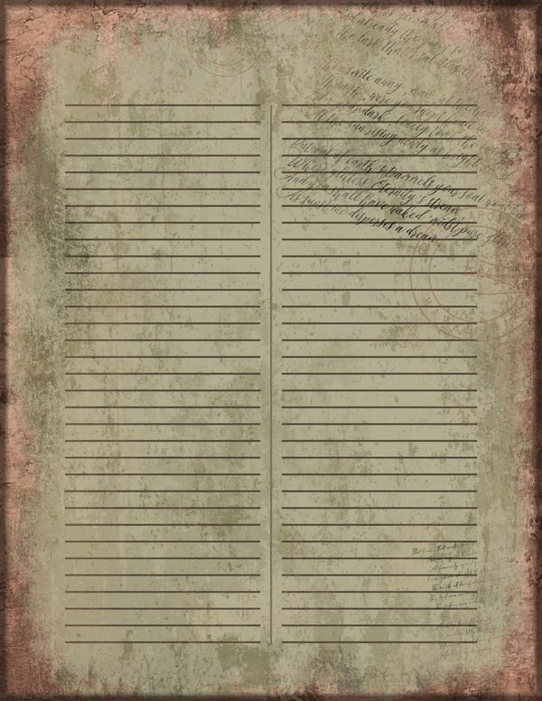 Journal Writing Pages: 50 Lined Frames and Textures - Gothic Apothecary - Commercial Use — image 3