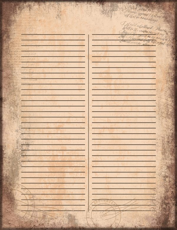 Journal Writing Pages: 50 Lined Frames and Textures - Gothic Apothecary - Commercial Use — image 13