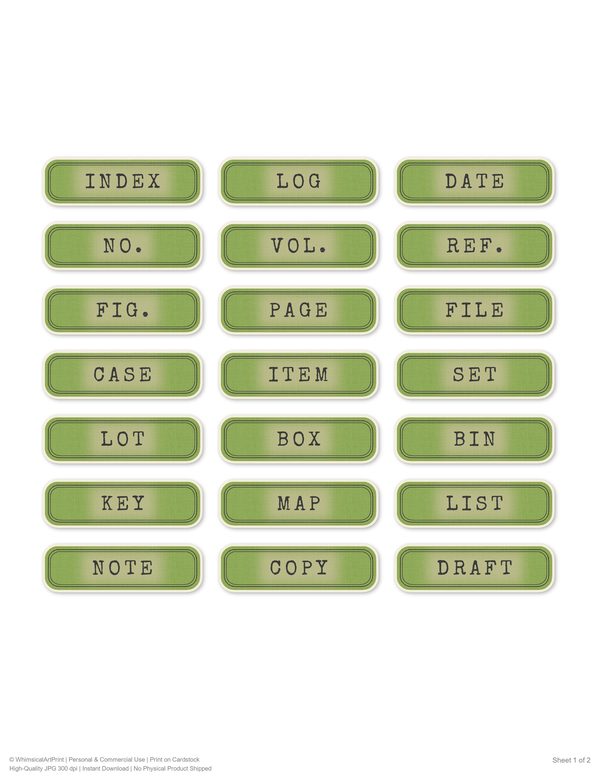Word Strips and Labels: 14 Printable Journaling Sheets - Gothic Apothecary - Commercial Use — image 13
