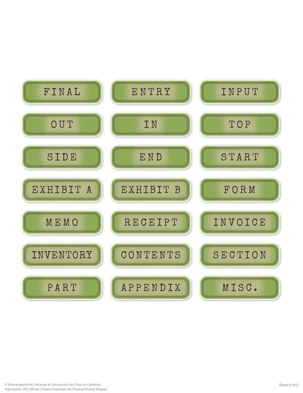 Word Strips and Labels: 14 Printable Journaling Sheets - Gothic Apothecary - Commercial Use — image 14