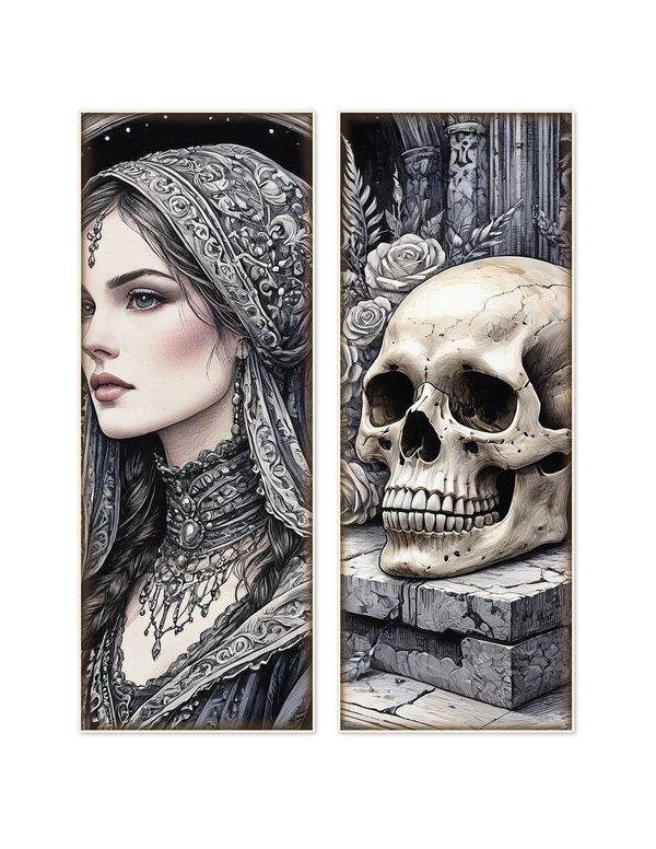 Ephemera Kit: 78 Printable Cards, Tags and Word Strips - Memento Mori - Commercial Use — image 5