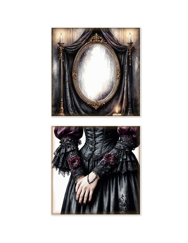 Ephemera Kit: 78 Printable Cards, Tags and Word Strips - Memento Mori - Commercial Use — image 6
