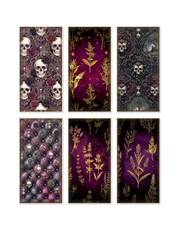 Ephemera Kit: 78 Printable Cards, Tags and Word Strips - Memento Mori - Commercial Use — image 10