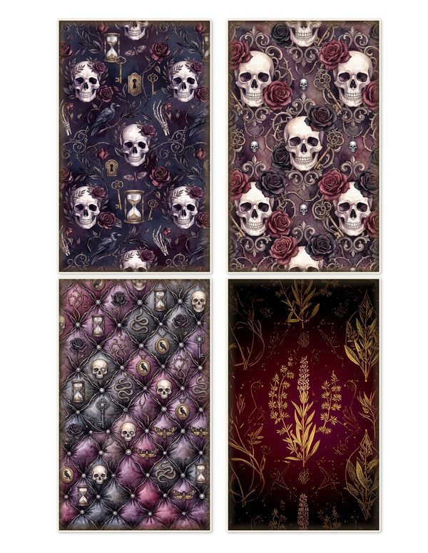 Ephemera Kit: 78 Printable Cards, Tags and Word Strips - Memento Mori - Commercial Use — image 13
