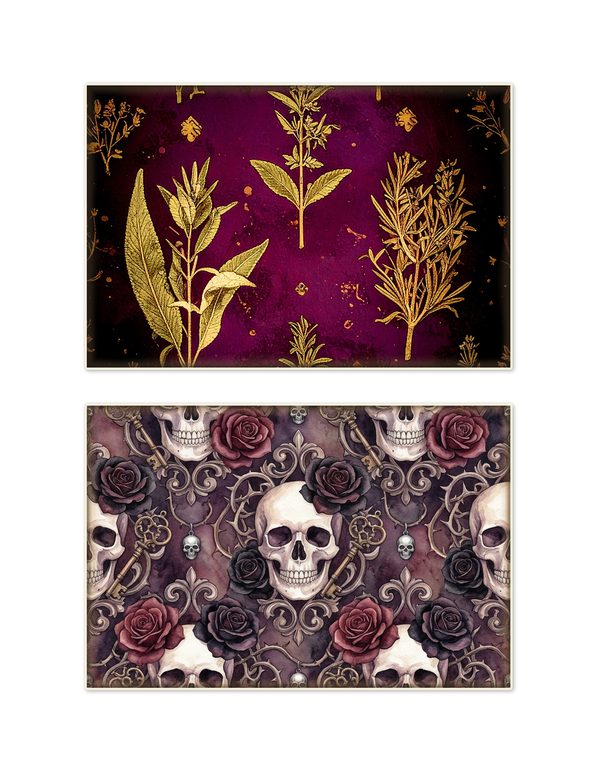 Ephemera Kit: 78 Printable Cards, Tags and Word Strips - Memento Mori - Commercial Use — image 16