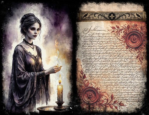 Junk Journal Spreads: 75 Open Book Planner Pages - Memento Mori - Commercial Use — image 5