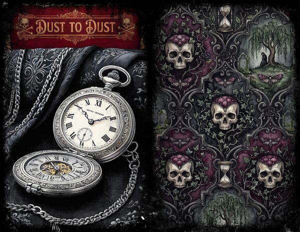 Junk Journal Spreads: 75 Open Book Planner Pages - Memento Mori - Commercial Use — image 21
